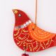 Handmade Wooden Bird Christmas Hanging for Home Decor - Red, Purple, Green, Blue